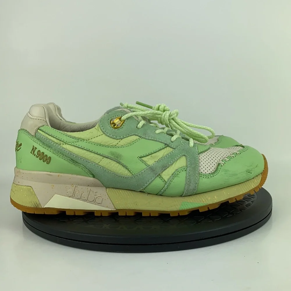 Diadora x Featire N9000 Pistachio Ice Cream Green Running Shoes Men's Size 10 - Picture 5 of 13